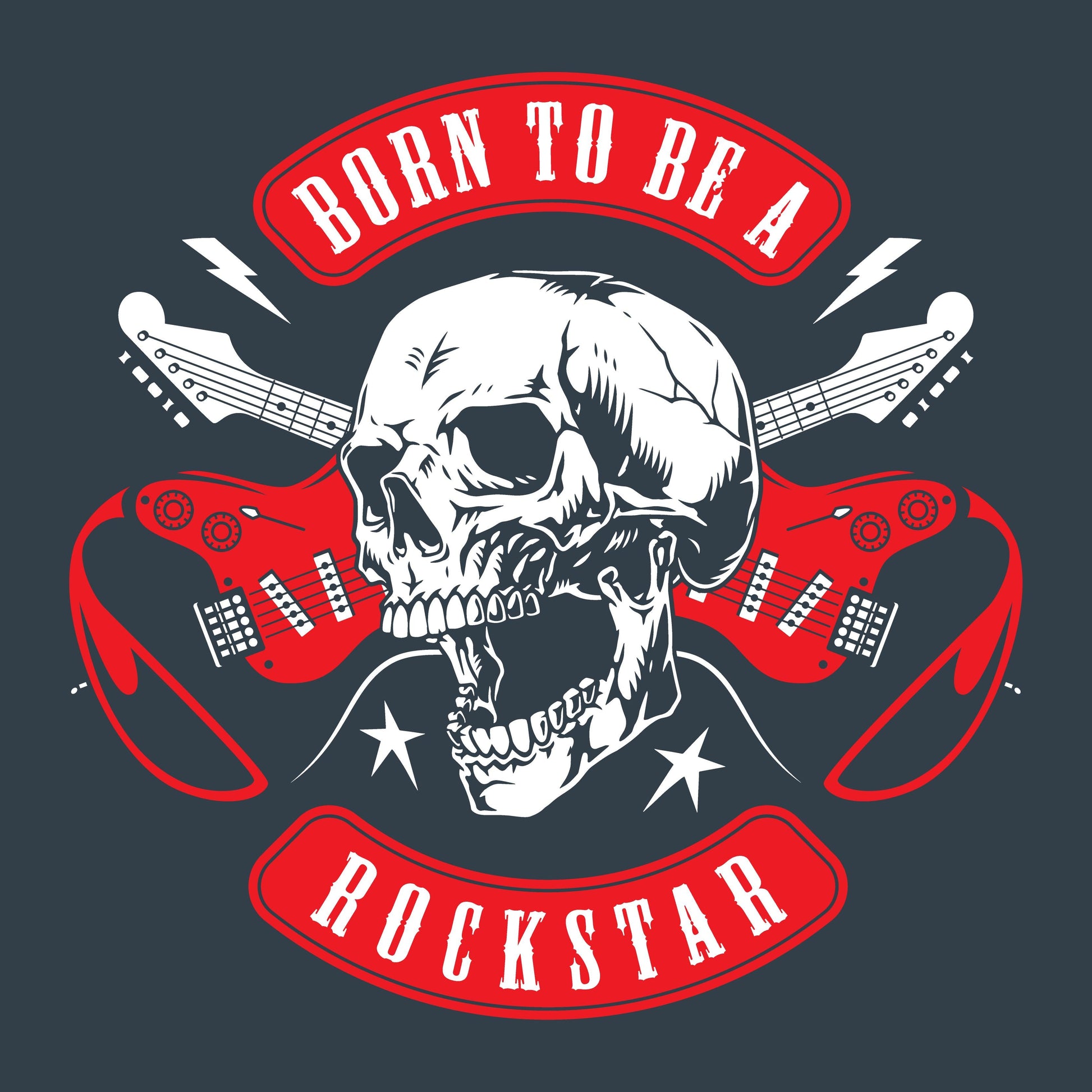 Funny T-Shirts design "Born to be a Rockstar T Shirt"