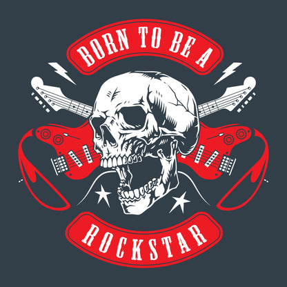 Funny T-Shirts design "Born to be a Rockstar T Shirt"