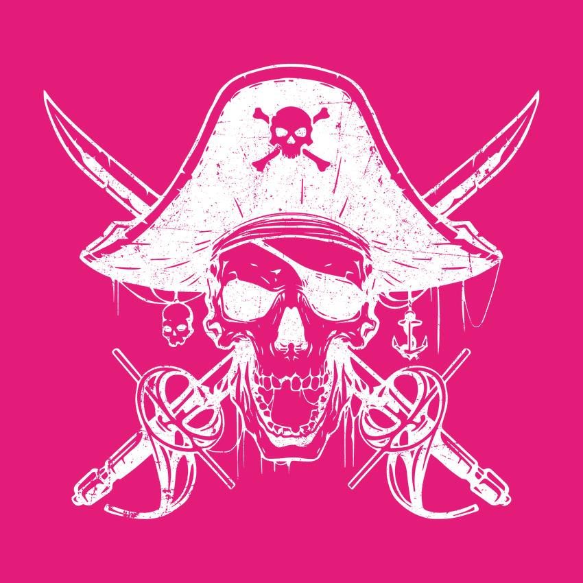 Funny T-Shirts design "Skull Bones Pirate with Hat Mens Tee"