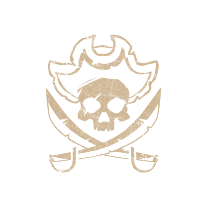 Skull with Scar Pirate Mens Tee - Roadkill T-Shirts