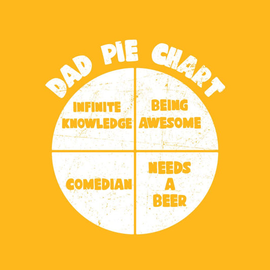 Funny T-Shirts design "Dad Pie Chart Funny Tee"