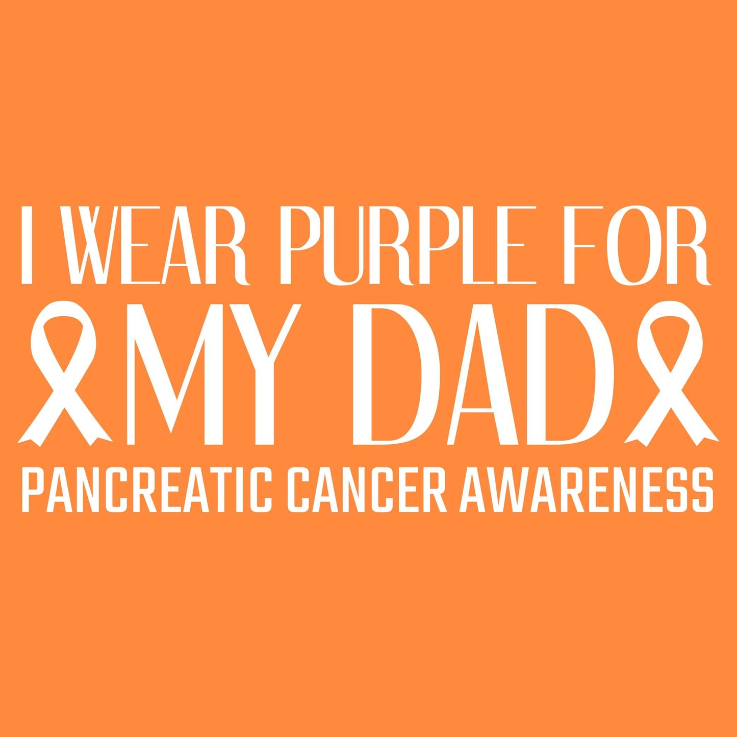 I wear Purple for my Dad, Cancer Awareness T Shirts